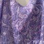 Ava & Viv Women's Plus Size 2X Purple Swirl Puff Elbow Sleeve Mini Dress