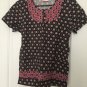 White Cross Women's Print Scrub Top Nurse Hospital Medical