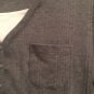 Croft & Barrow Large Cardigan Sweater Top Womens Gray Knit V-Neck 1/4 Button