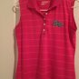 Nike Women's Medium Striped Polo Shirt Sleeveless HPU High Point University