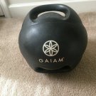 GAIAM 8 lb Medicine Ball Weighted Dual Handle Training Abs Workout 10" Black