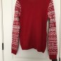 No Boundaries Red Stuffed Reindeer Long Sleeve Christmas Sweater Women Juniors L