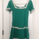 Umgee Women's Small S Off Shoulder Top Green White