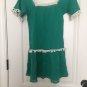 Umgee Women's Small S Off Shoulder Top Green White