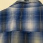 Bugle Boy Men's Blue Plaid Shirt Snap Short Sleeve Size Medium