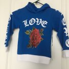 On Fire LOVE Girls Rose Print Hoodie Sweatshirt Size Small On Fire LOVE Girls Rose Print Hoodie Sweatshirt Size Small