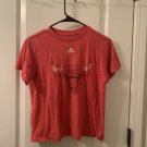 adidas Boys Short Sleeve T-Shirt Chicago Bulls Size Medium Red