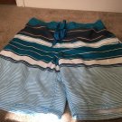 One Piece Op Men's Striped Swim Shorts Size Large