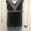 RK ORIGINALS Women's Leopard Print & Black Detail Sleeveless Midi Dress Size 8