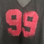 Rocawear Women's Plus Size 2X Asymmetrical Jersey Top Active Black Burgundy