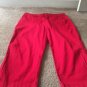 Kim Rogers Women's Side Slit Capri Pants Size 10 Red