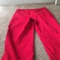 Kim Rogers Women's Side Slit Capri Pants Size 10 Red