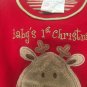 Dressed To Drool Baby First Christmas Footed Pajamas Sleeper Size 9M 9 Months
