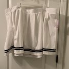Wild Fable Women's Plus Size 4X Pleated Tennis Skirt White Black