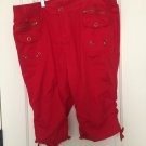 Helium Women's Plus Size Size 3X Red Capri Pants