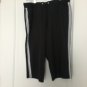 Life Active Wear Capris Size Small with Black Gray White Side Stripes Drawstring