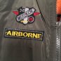 Fashion Boys Zip Up Flight Jacket AIRBORNE Size 8 Black