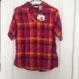 White Stag Women's Plaid Button Up Shirt Size Medium