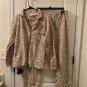 2 Piece Meg & Lilly Women's Leopard Print Pajamas Set Shirt Pants Size Large