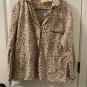 2 Piece Meg & Lilly Women's Leopard Print Pajamas Set Shirt Pants Size Large