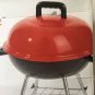 Home Grilling Red Black Mini Table Top Charcoal Grill Outdoor 14 Inch