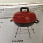 Home Grilling Red Black Mini Table Top Charcoal Grill Outdoor 14 Inch