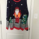Jolly sweaters Adult Unisex XXL Ugly Christmas Sweater Santa Tree Holiday
