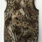 Click Women's  Leopard Print Vest Full Zip Casual Size 8