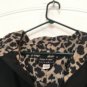 Pak A Jak Women's Back Leopard Print Snap Button Poncho One Size