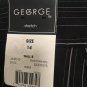 George Women's Multicolor Striped Capri Dress Pants Pockets Size 14