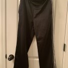 NBN Gear Boys Large 14/16 Track Pants Elastic Waist Pockets Black White Striped