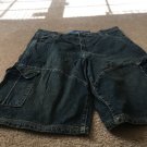 PHYSSCI Men's Blue Denim Cargo Style Jean Shorts Pockets Size 36 PHYSSCI Men's Blue Denim Cargo Style Jean Shorts Pockets Size 36