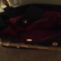 Vtg Madison Studio Polka Dot Hand Bag Bamboo with Handles Purse Lined