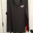 Virginia Tech Hokies Men's Gray 1/4 Zip Pullover Shirt Top Active Size XXL Virginia Tech Hokies Men's Gray 1/4 Zip Pullover Shirt Top Active Size XXL