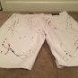 Chrome Edge 24 Men's Paint Splatter Jean Shorts White Choose Your Size
