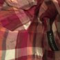 Faded Glory Women's Pink Plaid Long Sleeve Button Up Shirt Choose Your Size