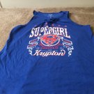 DC Comics Superman Women's Blue Tank Top SUPERGIRL KRYPTON Size XL