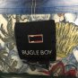Bugle Boy Men's Blue Plaid Snap Button Short Sleeve Shirt Size Medium