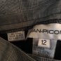 Evan Picone Women's Gray Plaid Dress Pants  Slacks Stretch Pockets Size 12