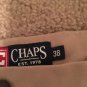 Chaps Men&acirc;��s Khaki Flat Front Shorts Casual Pockets Zip Size 38