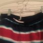 1pc Land's End Boys Red & Blue Striped Swim Board Shorts Size 14-16