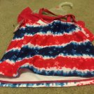 2pc Op Girls Printed Swim Suit Set Size S Red Blue White 2pc Op Girls Printed Swim Suit Set Size S Red Blue White