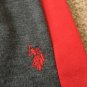 U.S. Polo ASSN. Boys Gray & Red Athletic Jogger Track Pants Size 5/6