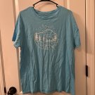 Hanes Tagless Men's Graphic Print Short Sleeve T-Shirt Size XL Blue White Hanes Tagless Men's Graphic Print Short Sleeve T-Shirt Size XL Blue White
