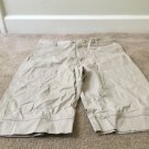French Toast Women's Capri Pants Zip Size 20.5 Khaki with Slit Bottom French Toast Women's Capri Pants Zip Size 20.5 Khaki with Slit Bottom