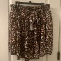 Who What Wear Women's Leopard Print Mini Skirt w/Belted Tie Waist Size XXL