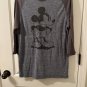 Disney Mickey Mouse Men's Raglan Shirt 3/4 Sleeve T-Shirt Size S Blue Gray