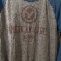 American Eagle Men's Raglan Shirt Athletic Fit 3/4 Sleeve T-Shirt Size S