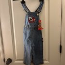 Vintage Dale Earnhardt Jr #8 Denim Bib Overalls NASCAR Toddler Kids Size 3T Blue