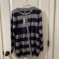 Contact New York Womens Striped Button-Front Knit Sweater Size Small Blue & Gray